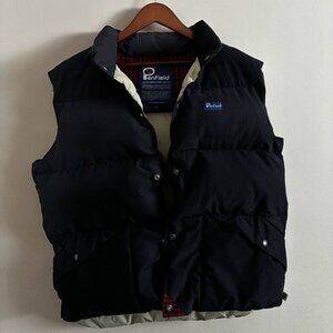 Penfield Puffer Vest (XL) Down Fill Classic Navy/Plaid Super Warm